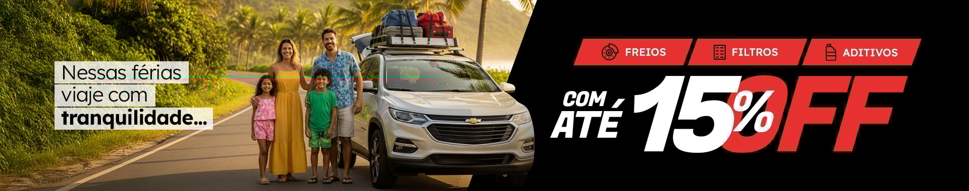 Promoção Final de Ano Galpão Auto Peças, freios, filtros, aditivos