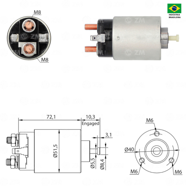 Automatico Partida ZM0369 1938 Similar Bosch 1987BE2018 - 6e719e33-6359-4f51-a925-22e6b4ebc6a7
