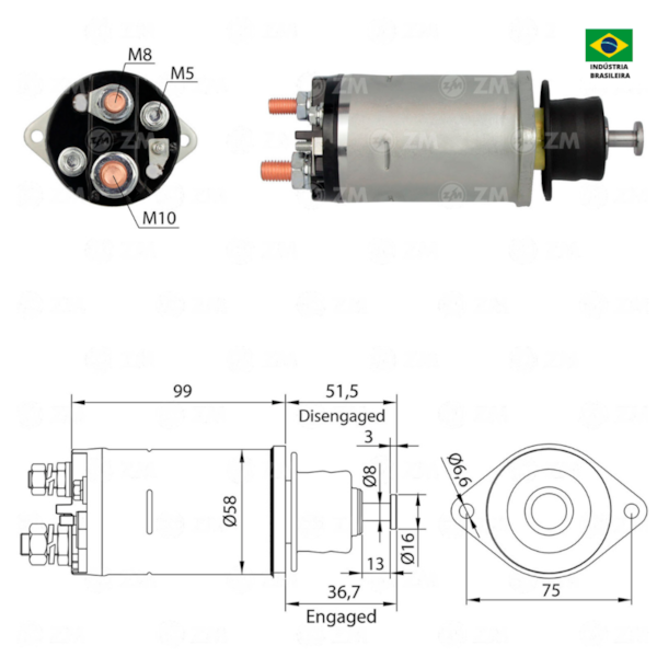 Automatico Partida ZM0805 G-Drive Similar Bosch F042010489 - 11df958b-29a7-4849-8ffa-e9f50706279d