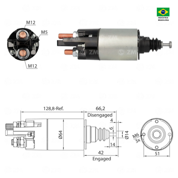 Automatico Partida ZM0842 2640 Similar Delco Remy 10070034 - 495622b0-17a2-4851-9b7e-8201786cbf01