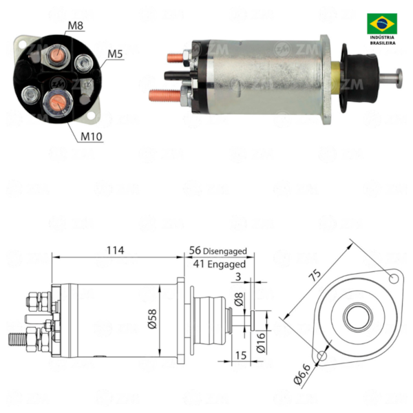 Automatico Partida ZM1818 Trator Similar Cummins 4941055 - 23eff420-1993-4f88-9e84-5fa55d531a62