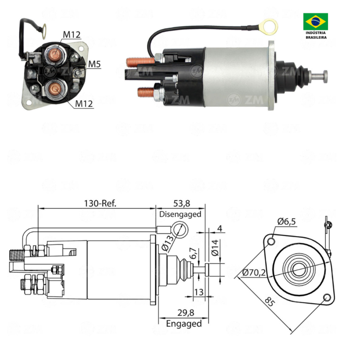 Automatico Partida ZM1841 39MT Similar Bosch | Galpão Auto Peças