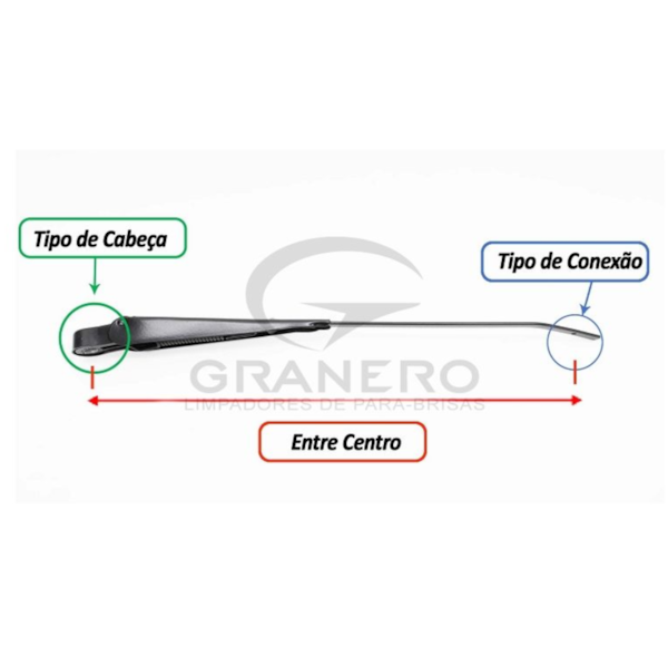 Braço Limpador Caminhão 111 Direito GR0761D - aec711ba-5e46-40fd-a2be-9499e38f65cd