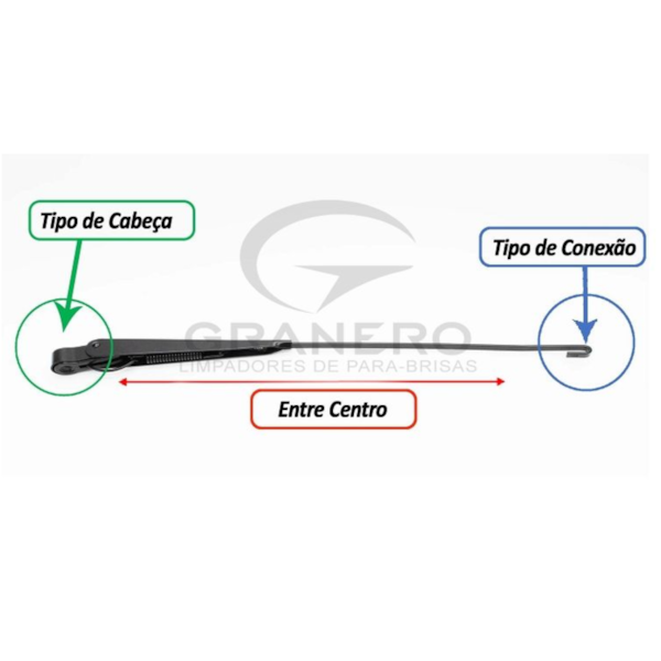 Braco Limpador Caminhão 113 143 1991/.. GR0765 - 246a19df-e3c5-4d22-b60f-2ff5f3b71f2f