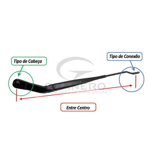 Braço Limpador Fiat Stilo 2002/2011 Direito GR0734D - c4b01560-f304-4bd1-950f-d76250b528fa