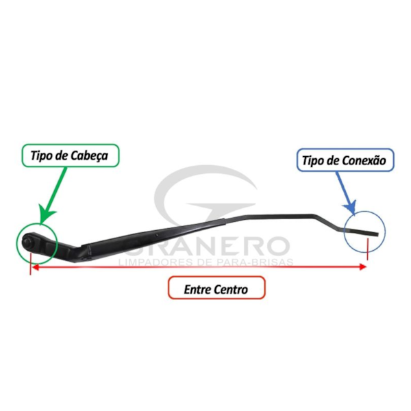 Braço Limpador Fiat Toro 2016/2022 Direito GR0794D - 300327ce-cee9-4728-9a5f-9dac60069721