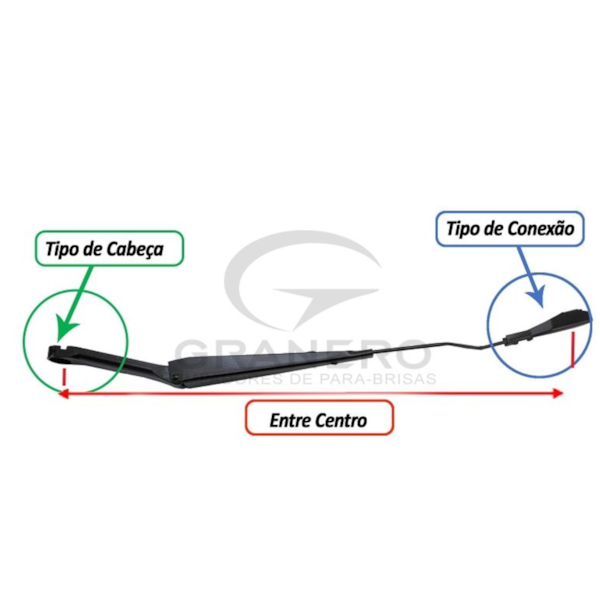 Braço Limpador Ford Novo Ka 2014/2021 Direito GR0723D - 95330149-892d-4ab7-846e-0bfd02a871a4