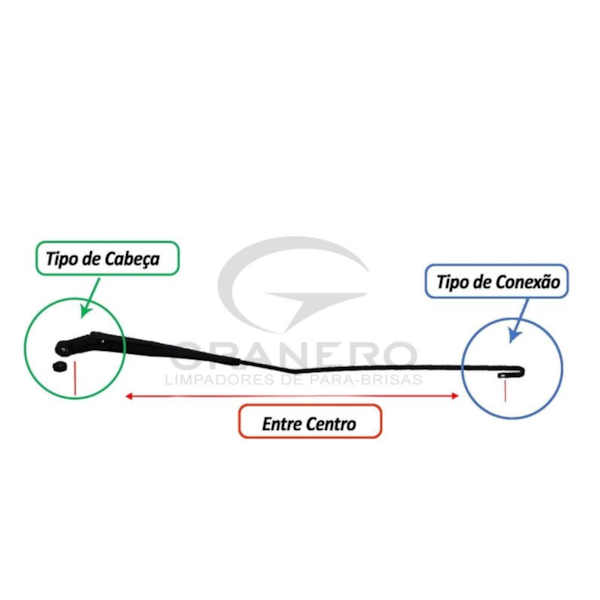 Braço Limpador Fox Crossfox Spacefox Todos GR0906D - 1395580e-c09b-4506-986b-f25bb7bc0369