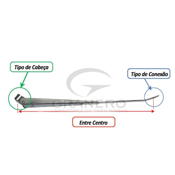 Braço Limpador Gm Caravan 1973/1988 Opala 1968/1988 GR0716CR - bdd47483-00bf-4151-a7b8-7dedc0e37ea5