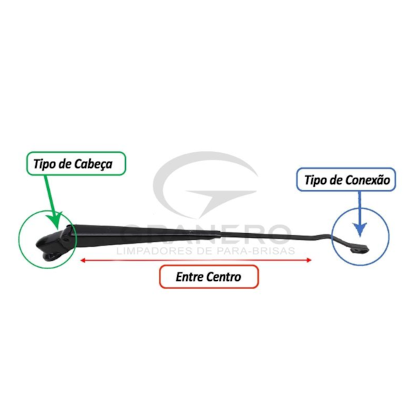 Braço Limpador Gol Giii 1999/.. Polo 2001/.. Direito GR0778D - f0c5ee0b-224d-409c-9feb-cddf6aa579dd