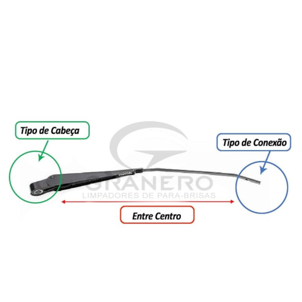 Braço Limpador Mbb 3 Limpadores Cabine Alta GR0733CM - 2b90c075-abc9-4085-9bce-c89452f74706
