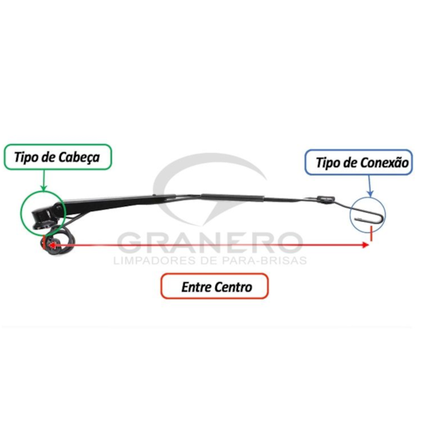 Braço Limpador Mbb Accelo 715c 915c 2003/.. Esquerdo GR0797E - 0211ebfc-a57b-458d-9044-817b982dd244