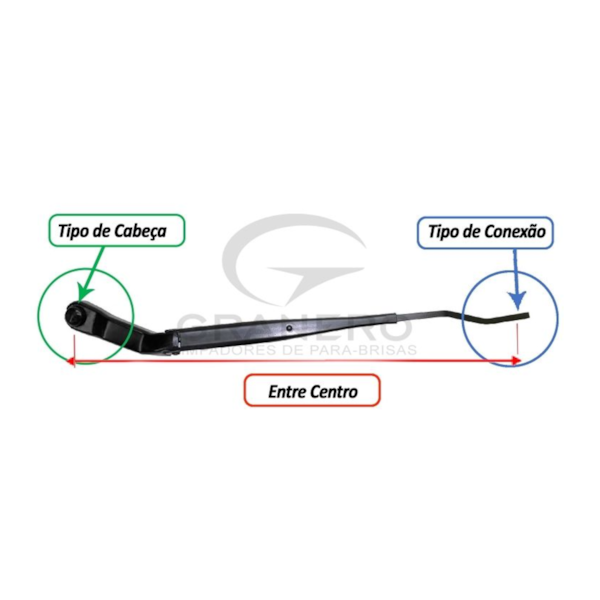 Braço Limpador Nissan Kicks 2016/2021 Esquerdo GR0976E - 5a712da4-e823-4536-ae46-f33ed5dacbc0