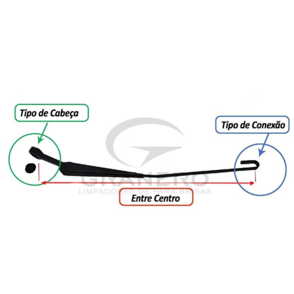 Braço Limpador Palio Strada 2001/.. Direito GR0783D - 94666124-0769-4c1c-a165-92542f3f34d1