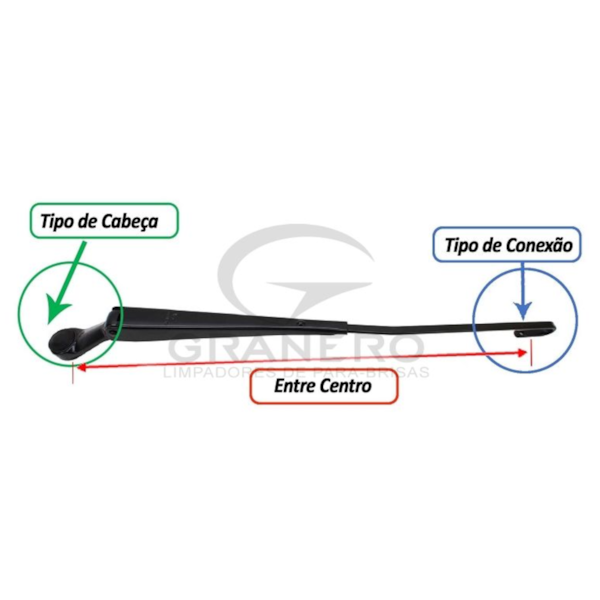 Braço Limpador Palio Strada 2001/.. Esquerdo GR0783E - 3f234c18-b69f-4d93-9661-9fec79a3bd3a
