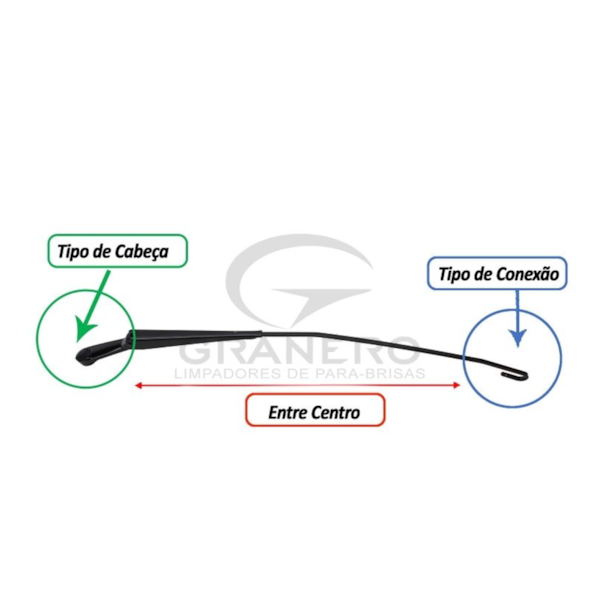 Braço Limpador Polo 2002/2009 Direito GR0928D - 07dc2821-0ef3-4704-b22c-0dedd9557d71