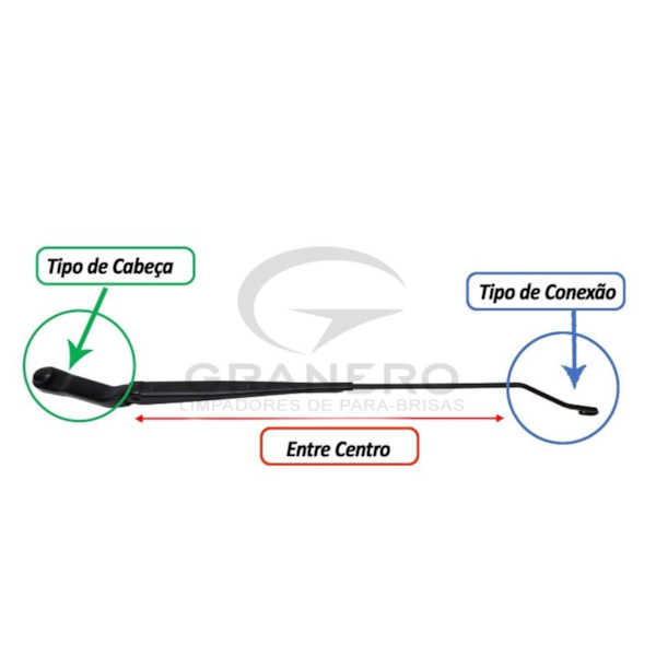 Braço Limpador Polo 2002/2009 Esquerdo GR0928E - 3b84178e-19ec-44df-ac9b-bb119ef76106