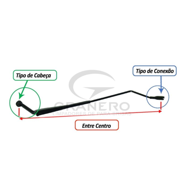 Braço Limpador Prisma Onix 2012/.. Direito GR0925D - 101f645f-d9c8-4a22-a9dd-8559ec051966