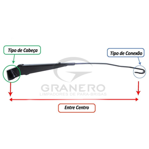 Braço Limpador Traseiro Gol 1995/1999 Special 1999/2001 GR0981 - 8a06e894-7433-40b7-b1bd-00cea2d69971