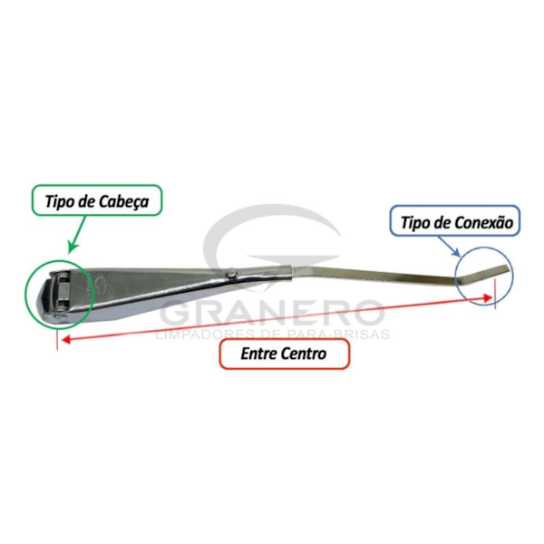 Braço Limpador Willys Cj3 Cj5 Cj6 Vw Fusca 1959/1966 GR0740CR - ab18ab2f-6b5e-46e4-afd8-a76059bd9a5d