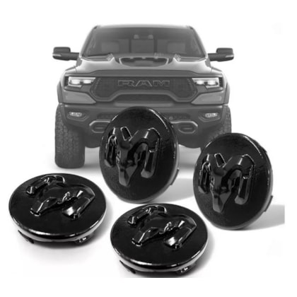 Calotinha Central Roda Dodge Ramp Preta (506214) - 1002710480