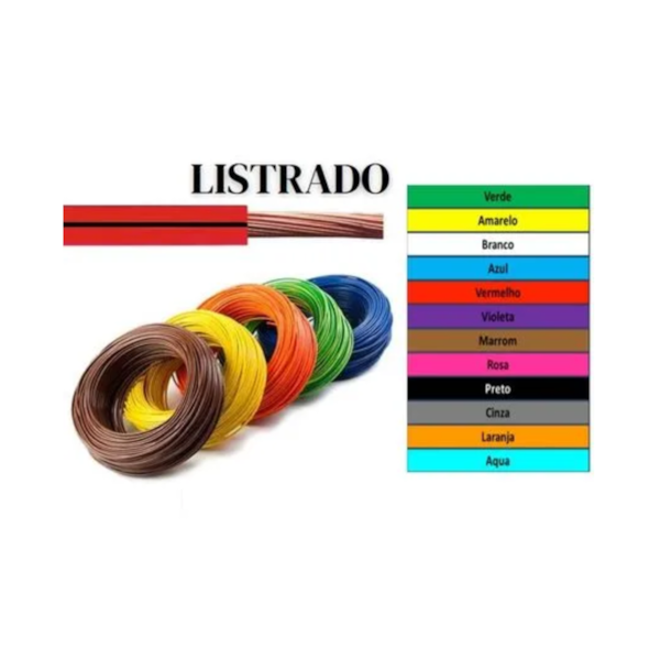 Fio flexivel 2,50mm listrado vermelho com preto 25 metros - daa76d4c-c319-41ef-a128-3b51ecd579fb