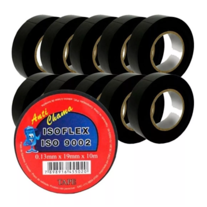 Fita Isolante Anti Chama Isoflex 19mm X 10m C/ 10 Unidades