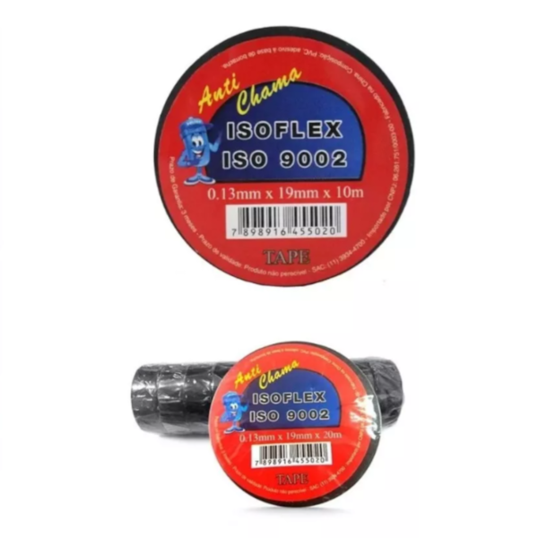 Fita Isolante Anti Chama Isoflex 19mm X 10m C/ 10 Unidades - 1b8262fc-f5bf-4be8-96a8-531ec5d37d58