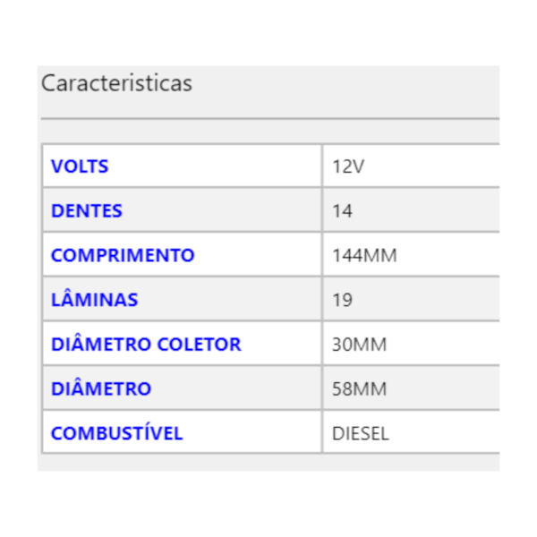 Induzido Partida F250 F350 F4000 Jumper Cummins 12v 123010 - 9f9b8d5d-830f-4f73-8604-da3ea53afab8