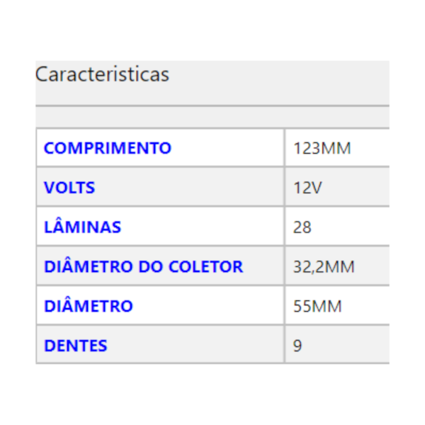 Induzido Partida Fiesta Ka Courier 1.0 1.3 12v 123107 - ca8bd3be-9a8c-4b5b-87cf-bcf131b0e201