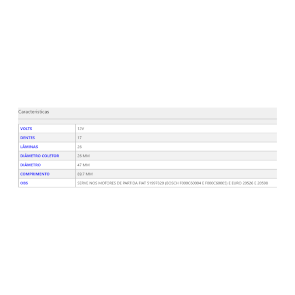 Induzido Partida Uno Vivace 123074 - a5815f53-0a09-402b-b28d-c17f18142460