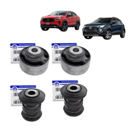 Kit Bucha Bandeja Suspensao Dianteira / Traseira Fiat Pulse Fastback 22-> (506260) - 52222029 / 52222031 (Antigo Adi52222029/31)