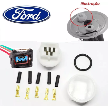 Kit Conector Tampa Ferro Bomba Combustível Ford Ka Fiesta