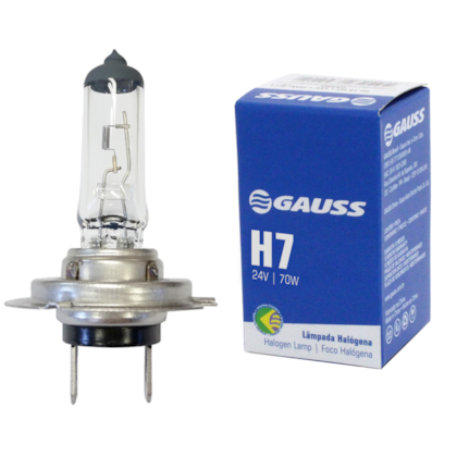 Lâmpada Farol H7 Gauss Gl48 24v 70w Halógena GAGL48H7