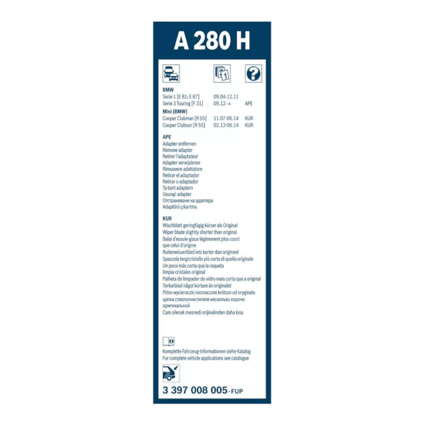 Palheta Traseira Clubman 1.6 Serie 1 09/12 Bosch BB3397008005 - 3c9e0320-37fe-4870-b294-fb6077299210