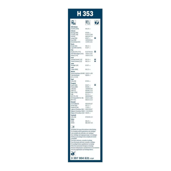 Palheta Traseira Fit C3 XC60 307 1999/2021 Bosch 3397004631 - c0bb5a34-34a1-45aa-9aa7-d376083cda5d