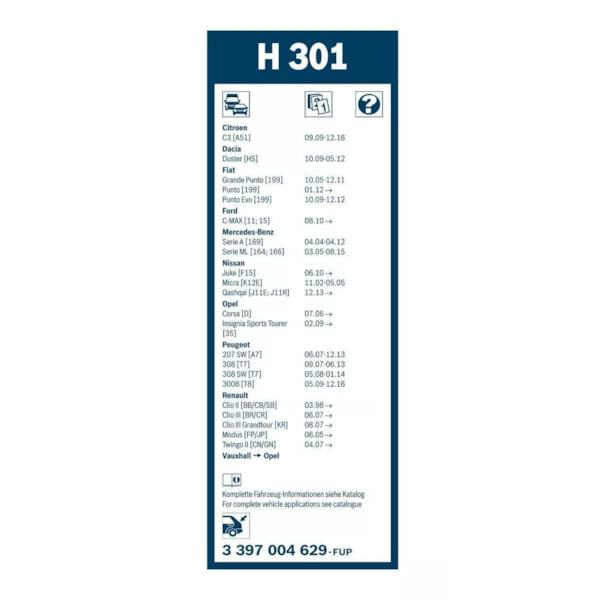 Palheta Traseira Punto Livina Clio 99/22 Bosch 3397004629 - 3521bad2-7952-4b9f-a609-7c9c275fcb64