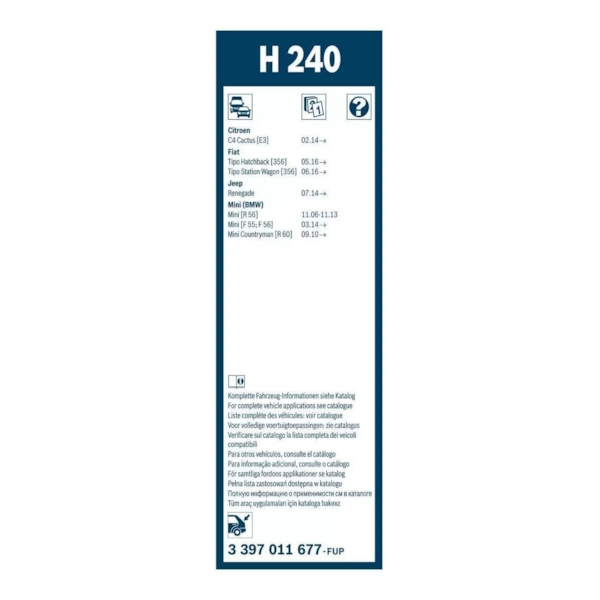 Palheta Traseira Spin Kwid Uno 2011/2022 Bosch 3397011677 - cc5f2484-3e05-4ecc-aade-7dc2203bae32