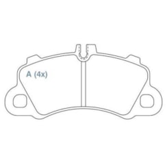 Pastilha Ceram. Porsche Cayenne 17-> Macan 14-> - Dt