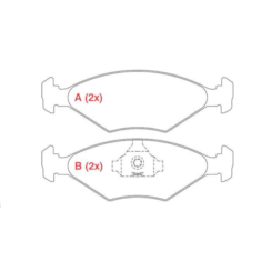 Pastilha Freio Dianteira Gol G5 1.6 1.8 07-2009/.. WPW94