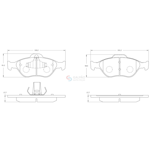 Pastilha Freio EcoSport Fiesta Sedan 03/12 0986BB0710 Bosch - bdc67f6c-369f-4ea2-86c9-8d65bd0a70ca