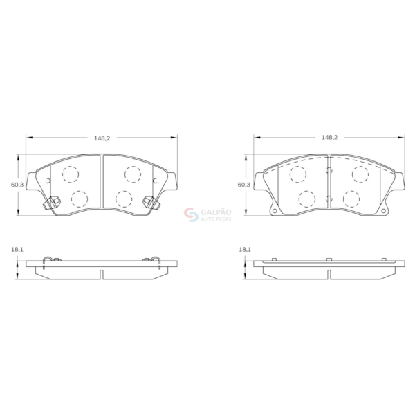 Pastilha Freio Tracker Cruze Sport 1.8 0986BB0903 Bosch - 02f93c43-f2d1-4ead-b896-372513f9ca95