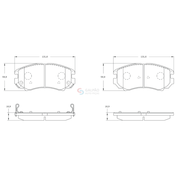 Pastilha Freio Tucson Sonata Azera 01/19 0986BB0594 Bosch - 942c9f6e-64c0-4aaf-aee9-366237de019e