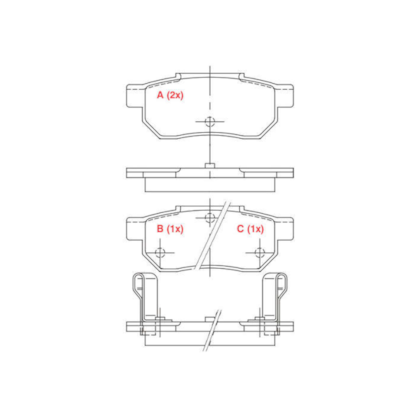 Pastilha Honda City 2009/.. Civic 1990/1996 WPW125