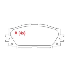 Pastilha Lifan 530 15-> / Toyota Prius 13-> Yaris 07->12 - Dt 446552320