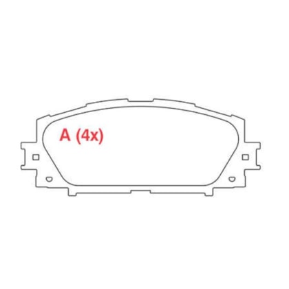 Pastilha Lifan 530 15-> / Toyota Prius 13-> Yaris 07->12 - Dt 446552320