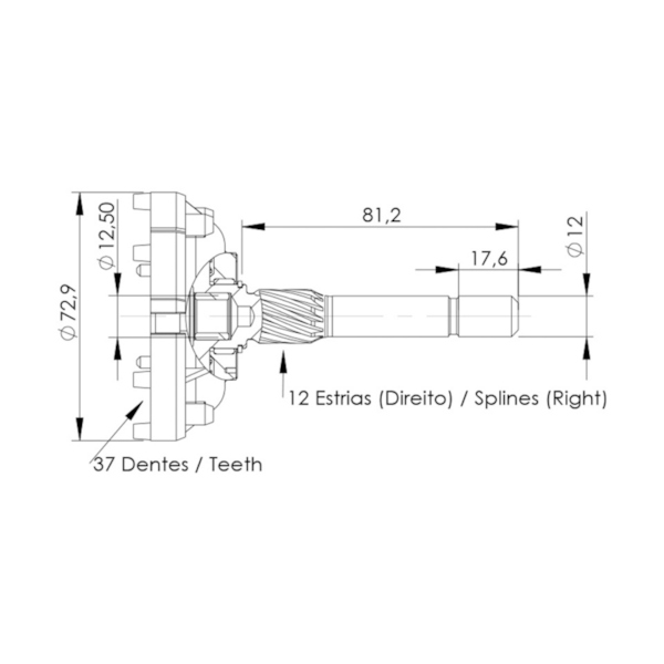 Planetaria Partida F1000 Gasolina F4000 4.9i (eixo Longo) UF-13122 - 6f3957ef-4797-4ac6-88f4-feaa9fb0d356