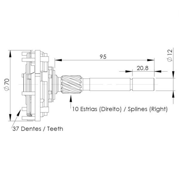 Planetaria Partida Tempra Turbo Palio Weekend 1.6 16v UF-11037 - d587bdde-e08c-4aa8-b4fb-84d610c330a6