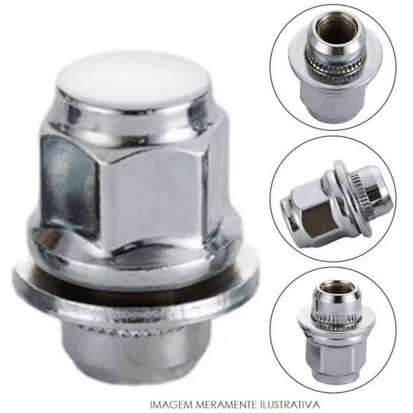 Porca Roda (Jogo) Crom. Roda March Sentra Versa Frontier Kicks - M12-1,25 Ch21-16Pc - 1c6da785-b209-445b-8481-71b7bf1dbce7