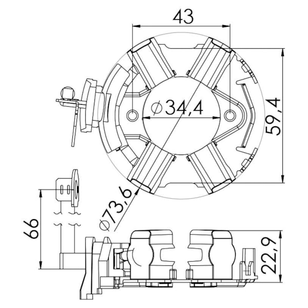 Porta Escova Partida A4 A6 Exeo 2.0 UF-1266/4 - 1c900dd3-44f9-47c2-9181-1ae588075174